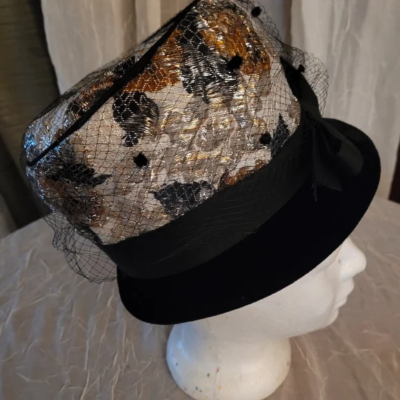 Vintage Walter King Ladies Cloche Hat with Ribbon & Netting Rare Find Cloche Net Vintage Hats for Women for sale | eBay main image 4